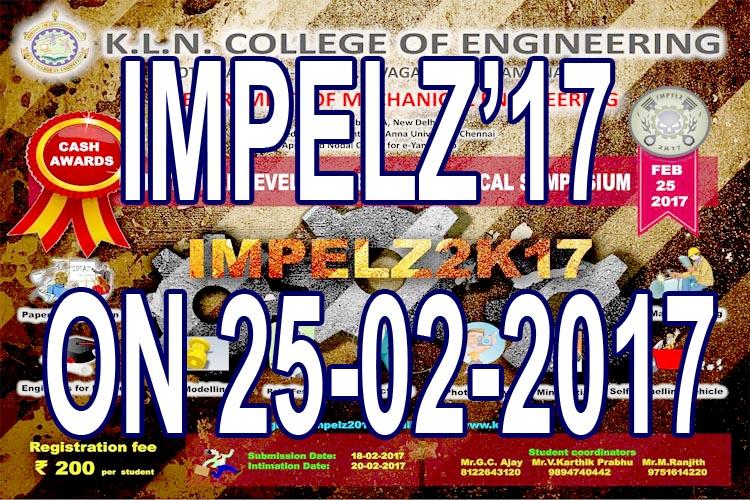 IMPELZ'2017 on 25-02-2017